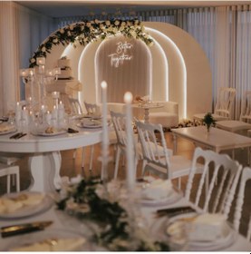 Resim Napolyon Düğün Sandalyesi 2'li Set Beyaz 