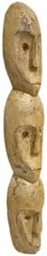 Resim AHŞAP DEKORATİF 3 KAFALI MASK 60 CM DUVAR SÜSÜ 3LÜ MASK 