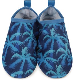 Resim Civil Boys Palmiye Baskılı Tabansız 31-35 Numara Deniz Ayakkabısı - Lacivert - Lacivert / 34 Numara 