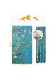 Resim Parlak Saten Mikro Kumaş Çift Kanat Fon Perde Takımı Prd0024 Renkli 