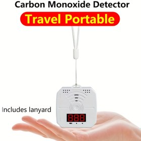 Resim Seyahat için Taşınabilir Karbon Monoksit Dedektörü, 180 Gün Bekleme Modu, Pil ile Çalışır, Kolay Kurulum, Dijital Ekran, Gerçek Zamanlı Karbon Monoksit Algılama, Sesli ve Görsel Alarm, Kamp, Oteller, Arabalar ve RV'ler için Uygun. 