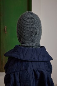 Resim Örme Çocuk Balaclava Bere Antrasit - Antrasit / 4-9 Yaş 