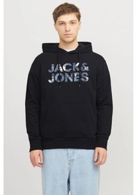 Resim Jack & Jones Erkek Sweat 12268128 Siyah Siyah 