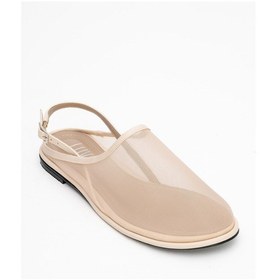 Resim Luvishoes Luvi Shoes Shen Krem Fileli Burnu Kapalı Kadın Sandalet Krem 