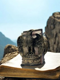 Resim Dekoratif Polyester İkili Kartal Kitap Tutacağı Gold-gümüş-siyah-eskitme 