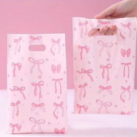 Resim 10/25/50 adet, Pembe Fiocco Hediye Çantaları, Parti Temalı Taşıma Çantaları, Partiye Özel Plastik Hediyelik Torbalar, Doğum Günü Partisi Süslemeleri, Prenses Teması Parti Dekorasyonu, Düğün Duşu Dekoru, Hediye Paketleme Malzemeleri 
