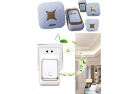 Resim Munico Kablosuz Kapı Zili Su Geçirmez Kablosuz Kapı Zili Uzaktan Arama Su Geçirmez Akıllı Müzik Kapı Zili 