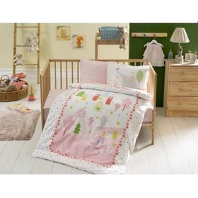 Resim Taç Pamuk Ranforce Prıncess Bebek Nevresim Takımı 