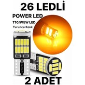 Resim Ford Kuga Led Plaka Lambası Aydınlatma Ampulü T10 26 Led T10 Turuncu Ampul 2 Adet 