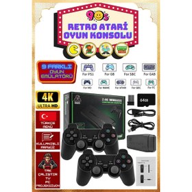 Resim Oyun Konsolu Retro Game Stick Arcade 2023 Atari Yeni 4k Hd Atari Makinesi 21,000 Adet Oyun 