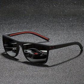 Resim Erkek Retro Tarzı Polarize Moda Gözlükleri - Kırmızı Detaylı Tam Çerçeveli PC Çerçeve, TAC Lenslerle Aktiviteler, Sürüş ve Partiler İçin - Temizleme Bezi, Şık Gözlük, Şık Gözlük Tasarımı, Dayanıklı Gözlük 