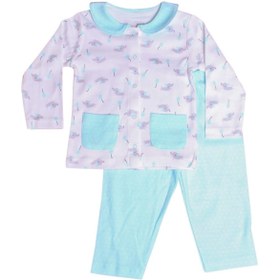 Resim Luggi Unisex Çocuk Mavi Desenli Pijama Takımı Lg-4444 