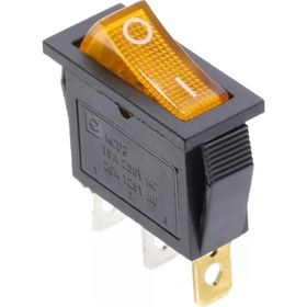 Resim Ic-113 Tekli Dar Sarı Işıklı Anahtar On-Off 3 Bacaklı 5 Adet 