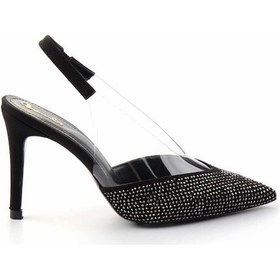 Resim Mat Siyah Platin Kadın Abiye Ayakkabı K01209153038 Diğer 