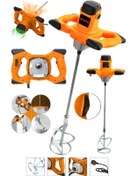 Resim Hilta Power Pro 4800 Watt Bakır Sargılı Devir Ayarlı Elektirikli Alçı Boya Ve Harç Karıştırıcı Mikser 