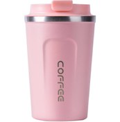 Resim Yuntech01 304 Paslanmaz Çelik Çift Katlı Vakumlu Isı Saklayıcı, Araçta Taşınabilir, Ev Ofis Spor Seyahat Kullanıma Uygun, Pembe 380ml Kupa Siyah 