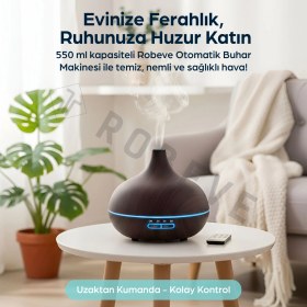 Resim Robeve 550 ml Otomatik Hava Nemlendirici Buhar Makinesi Oda Nemlendirici Aroma Difüzör 