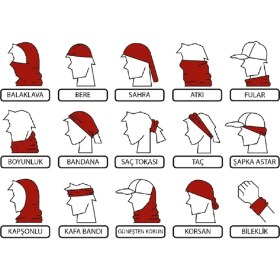 Resim Bebo Store Extreme Spor Motor ve Bisiklet Kullananlara Özel Desenli Buff Boyunluk Bandana Balaklava 