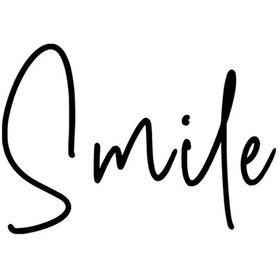 Resim Smile Yazısı Sticker Oto-motor-laptop-duvar-dekor 20 X 14 Cm 