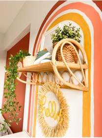 Resim kardelen bambu mobılya Bambu Raf Bibloluk Çoçuk Odası Anahtarlık Aksesuar Raf 
