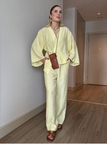Resim YK FASHION V Yaka Kimono Takım 
