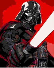 Resim wombhobby darth vader 4 starwars Sayılarla Boyama Seti 80X100 Cm Çerçeveli (Kasnağa ) Gerili 