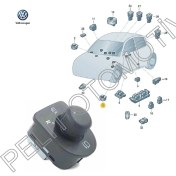 Resim Pelit Otomotiv Golf 4 Katlanabilir Ayna Ayar Düğmesi 1J1959565E 
