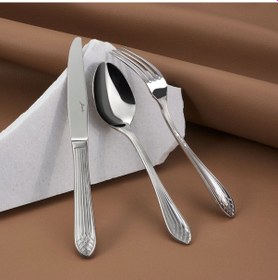 Resim Jumbo 4100 Mat 12 Kişilik 84 Parça Çatal Kaşık Bıçak Seti Gri 