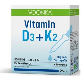 Resim Voonka Vitamin D3+k2 25ml Damla 