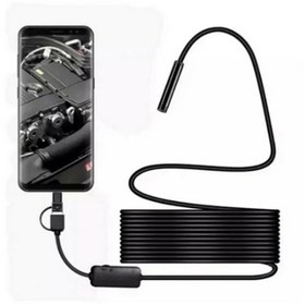 Resim toganshop Endoskop Yılan Video Kamera Led’li 10 Metre 7 Mm Sert Kablo 