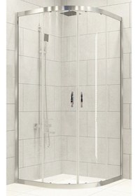 Resim Durul Duşakabin Oval Parlak Profil 5mm Şeffaf Cam Yükseklik 190 Cm Parlak 