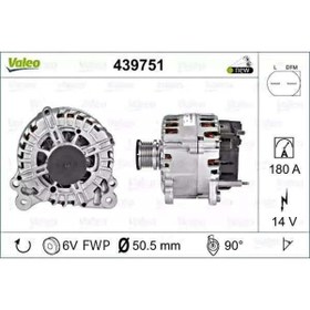 Resim Valeo 12V ALTERNATÖR DİNAMO 180 A (L-DFM) AUDI-SEAT-SKODA-VW 