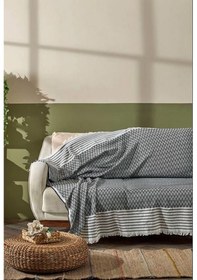 Resim Koltuk Örtüsü Natural Pamuklu Koltuk Şalı Çekyat Örtüsü 170x210cm 