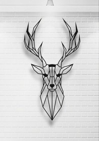 Resim Geyik Metal Duvar Tablosu 