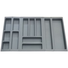 Resim Mutfak, Modüler Kaşıklık Seti, Antrasit, 74 x 48 cm (Enden-Boydan 3,5 cm Kesilebilir) 