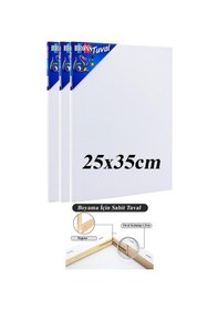 Resim Brons Gerdirme Apartlı Arkadan Zımbalı Tuval 3 Adet 25 x 35 CM 