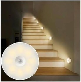 Resim Hareket Sensörlü USB Şarjlı Lamba Led Işık Sensörlü Lamba Gece Lambası Hareket Sensörü Lamba 