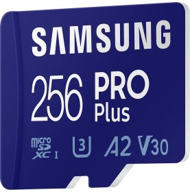 Resim Samsung Pro Plus Micro SDXC Hafıza Kartı 256 GB UHS-I Hızlı Performans ile 4K Video Desteği 