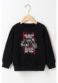 Resim Fyk Kids 2'li Erkek Çocuk Baskılı Yuvarlak Yaka Sweatshirt Gri - Siyah 