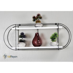 Resim Fullreyon Dekoratif 2 Raflı Duvar Rafı (523188517) 