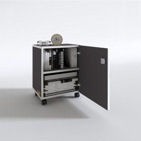 Resim Kenzlife mutfak dolabı zehra 068*030*032 gri kilitli tekerlekli banyo evrak ofis kitaplık ayakkabılık kiler 