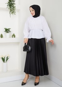 Resim CNG MODA Tesettür Beli Lastikli Kısa Gömlek 