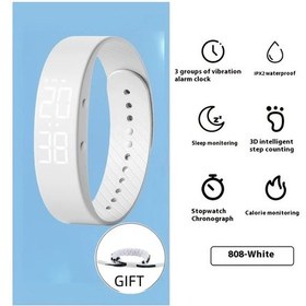 Resim Cloud011 Beyaz Renk Aksesuarlı Minimalist Spor Outdoor Dijital Saat Titreşimli Alarm Ve Kalori Monitörü Diğer 