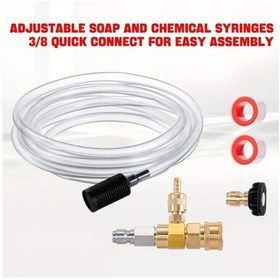 Resim Willowhaven Golden Yüksek Basınçlı Oto Yıkama Seti Ayarlanabilir Enjektörlü Dayanıklı Pvc Hortum 