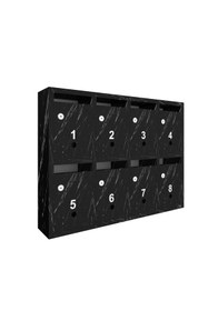 Resim rafineritasarım Posta Kutusu Kilitli Sistem Siyah 8'li 