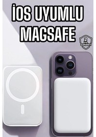 Resim Apple Uyumlu iOS Magsafe Kablosuz Şarj Hızlı Şarj Desteği Çok Renkli 