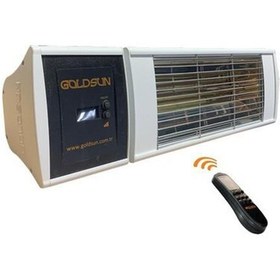 Resim GOLDSUN Supra Plus 2000 W Kumandalı Kademeli Suya Dayanıklı Elektrikli Beyaz Renkli Dış Ortam Isıtıc 