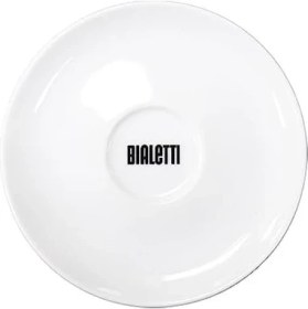 Resim Mcreative - Moka Kahve Fincanı ve Tabağı - 80 ml - Bialetti Ikonik Bıyıklı Adam Desenli - Porselen 