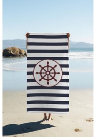 Resim Dijital Baskı Plaj Deniz Havlusu Dümen Desenli Peştamal Hvl0007 Renkli 