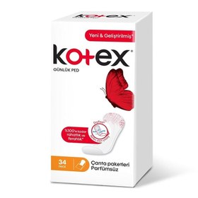 Resim Kotex İnce Günlük Ped Parfümsüz 34'lü 